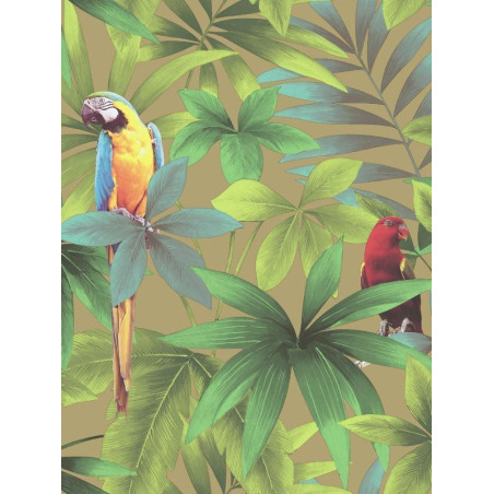 Papier peint Tropical et Perroquets vert - Ugepa - J929-02