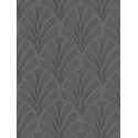 Papier peint Palmette Big Plumes noir et or - LOUISE - Casadeco - LOU28919918