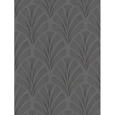 Papier peint Palmette Big Plumes noir et or - LOUISE - Casadeco - LOU28919918