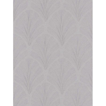 Papier peint Big Plumes taupe cuivre - LOUISE - Casadeco