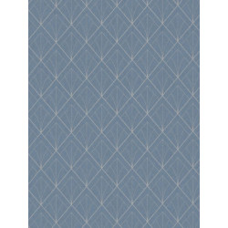 Papier peint Art Déco bleu turquoise - LOUISE - Casadeco - LOU28896523