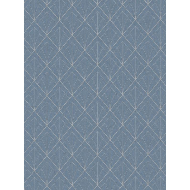 Papier peint Art Déco bleu turquoise - LOUISE - Casadeco - LOU28896523