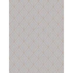 Papier peint Art Déco taupe cuivre - LOUISE - Casadeco - LOU28891309