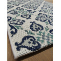 Tapis de cuisine long vintage bleu - STAR 80x200cm