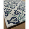 Tapis de cuisine long vintage bleu - STAR 80x200cm
