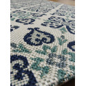 Tapis de cuisine long vintage bleu - STAR 80x200cm