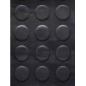 Revêtement noir caoutchouc pastilles - Noppa HAMAT