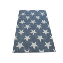 Tapis gris, étoiles beiges - Canvas