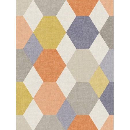 Papier peint Arlequin orange - SWING - Caselio - SNG68913965