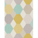 Papier peint Arlequin turquoise jaune - SWING - Caselio - SNG68916640