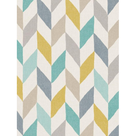 Papier peint Oslo turquoise jaune - SWING - Caselio - SNG68886541
