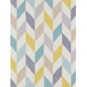 Papier peint Oslo turquoise jaune - SWING - Caselio - SNG68886541