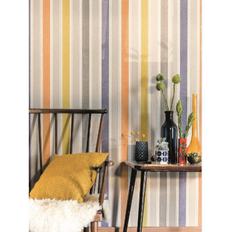 Papier peint Rayure Matelas multicolore - SWING - Caselio - SNG68904428