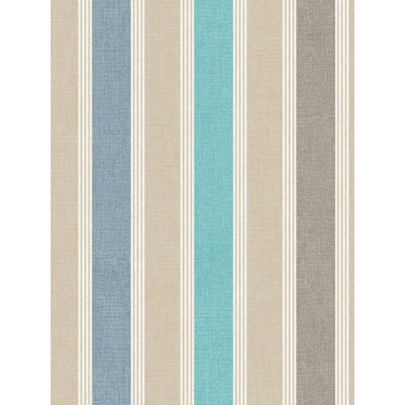 Papier peint Rayure Matelas turquoise beige- SWING - Caselio - SNG68906034