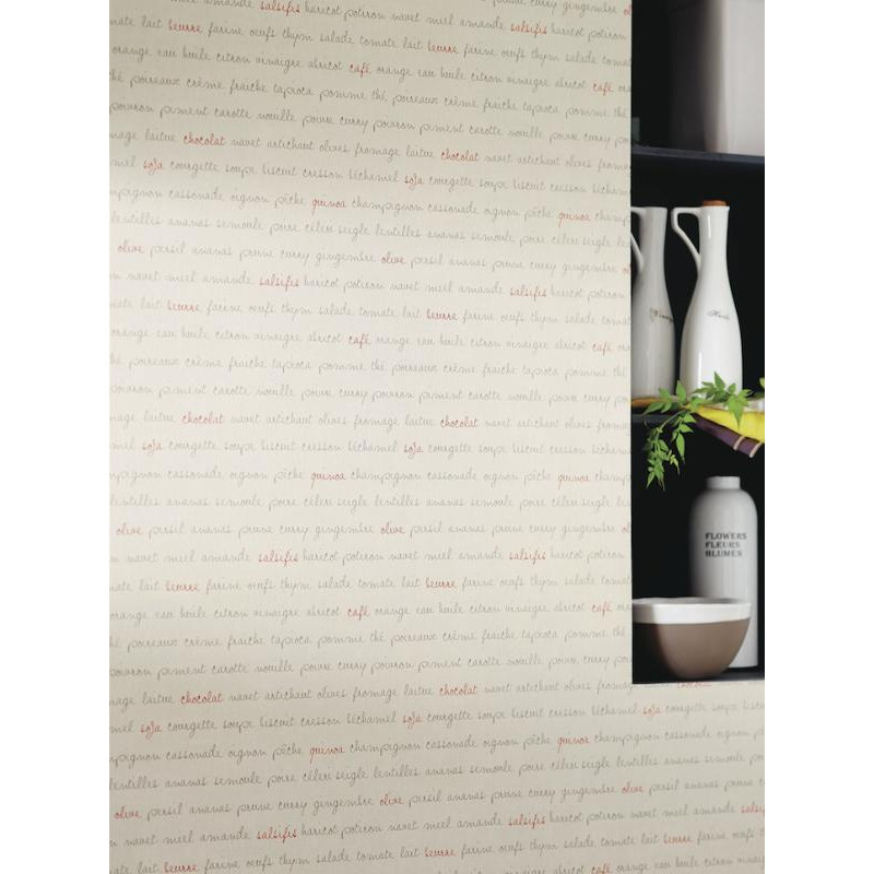 Papier peint Ingrédients taupe rouge - BON APPETIT - Caselio - BAP68368098