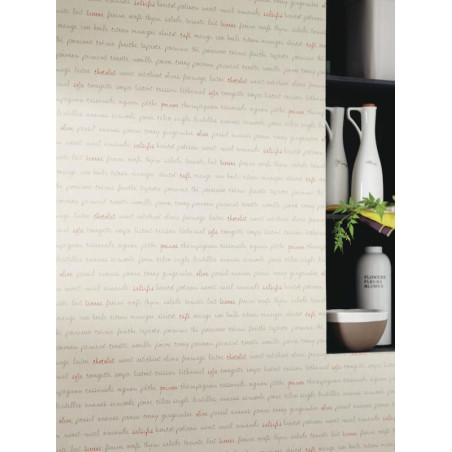Papier peint Ingrédients taupe rouge - BON APPETIT - Caselio - BAP68368098