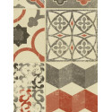 Revêtement PVC - Largeur 4m - Exclusive 240 Concept Bohemian - effet carrelage retro Almeria RED - Tarkett