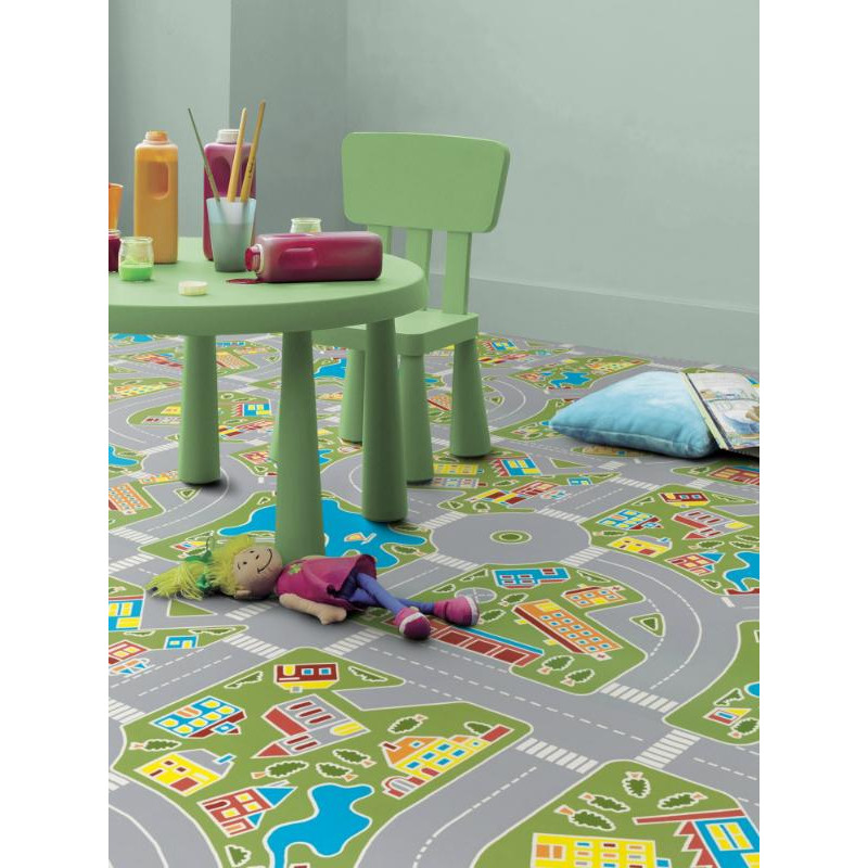 Tapis de jeu pour enfants, trafic routier urbain, grande zone de