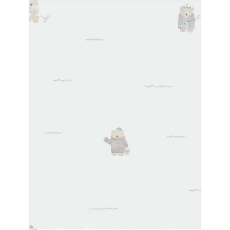 Papier peint Ours Plage beige - MY LITTLE WORLD - Casadeco - MLW29701133