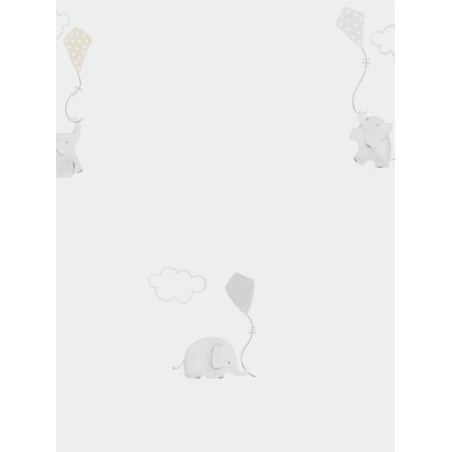 Papier peint intissé enfant à motif Elephants beige - MY LITTLE WORLD Caselio 