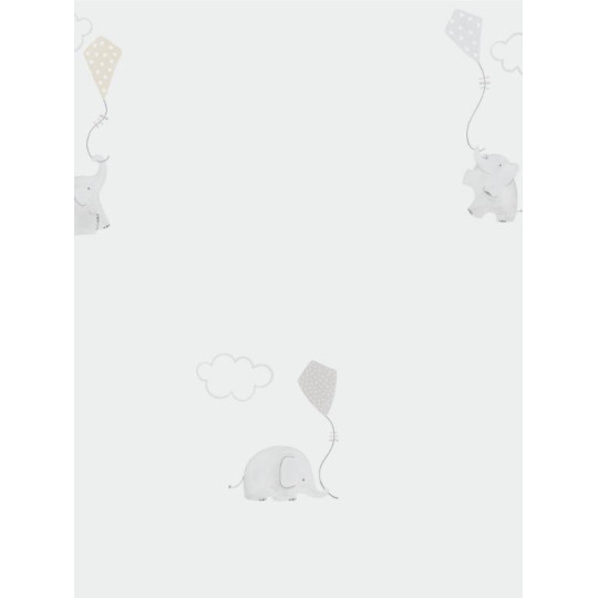 Papier peint intissé enfant à motif Elephants beige - MY LITTLE WORLD Caselio 