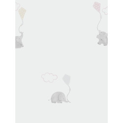 Papier peint Eléphants rose - MY LITTLE WORLD - Casadeco - MLW29734231