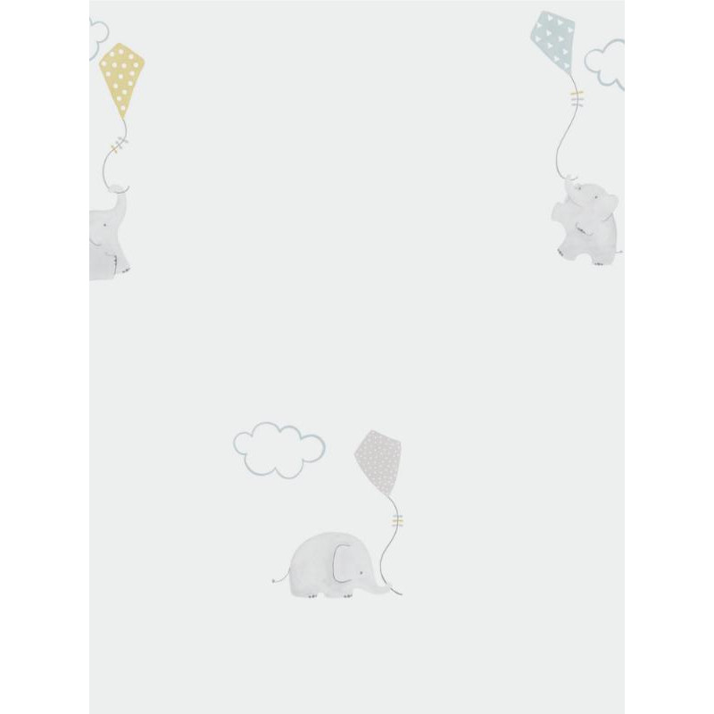 Papier peint Eléphants bleu - MY LITTLE WORLD - Casadeco - MLW29736317