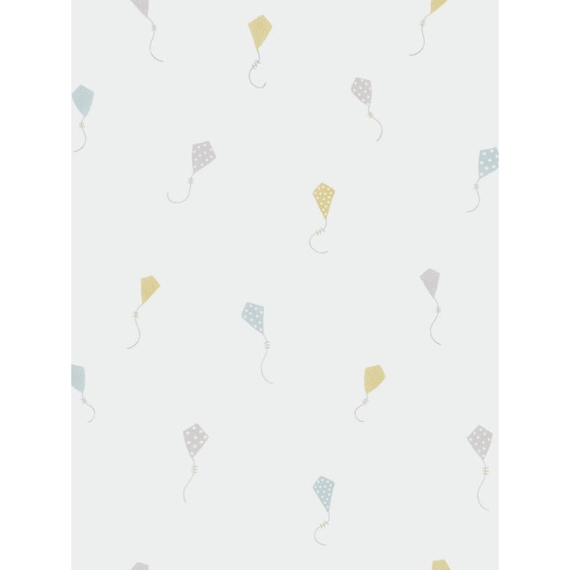 Papier peint Cerfs Volants bleu et jaune - MY LITTLE WORLD - Casadeco - MLW29746308