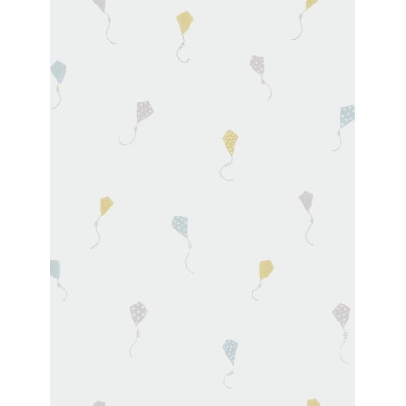 Papier peint Cerfs Volants bleu et jaune - MY LITTLE WORLD - Casadeco - MLW29746308