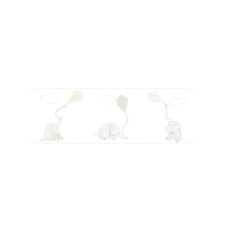 Frise enfant Eléphants beige - MY LITTLE WORLD - Casadeco - MLW29761235