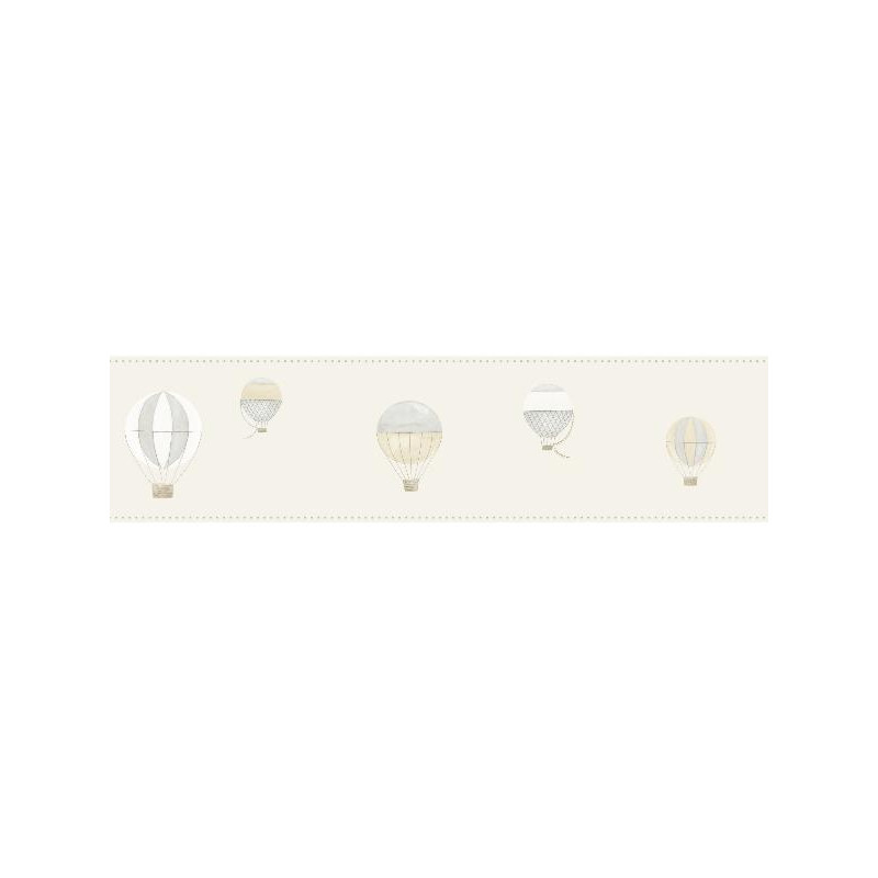 Frise duplex enfant à motif Montgolfière beige - MY LITTLE WORLD Casadeco