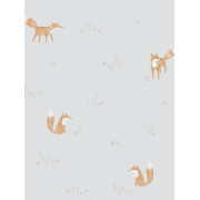 Papier peint intissé enfant à motif Renard gris - MY LITTLE WORLD Casadeco