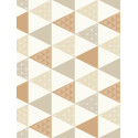 Papier peint intissé Triangles à motif cuivre/taupe - TONIC Caselio
