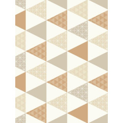 Papier peint Triangles taupe et cuivre - TONIC  - Caselio - TONI69441407