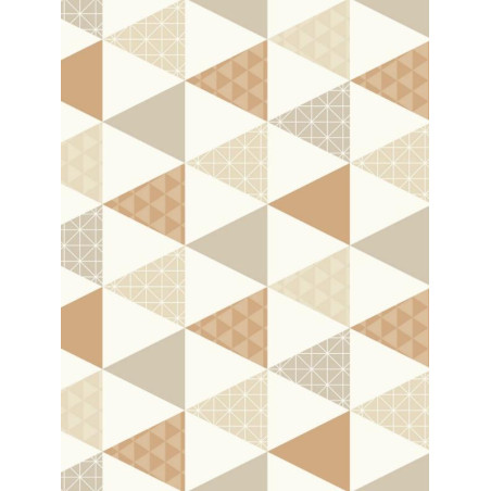 Papier peint Triangles taupe et cuivre - TONIC  - Caselio - TONI69441407