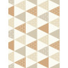 Papier peint intissé Triangles à motif cuivre/taupe - TONIC Caselio