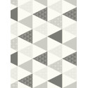 Papier peint intissé Triangles à motif gris/noir - TONIC Caselio