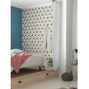 Papier peint Triangle rose et bleu - TONIC - Caselio - TONI69444109