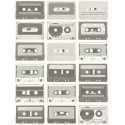 Papier peint intissé Cassettes noir et blanc - TONIC Caselio