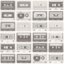 Papier peint Cassettes noir et blanc - TONIC - Caselio - TONI69519229