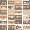 Papier peint Cassettes cuivre et gris - TONIC - Caselio - TONI69513313