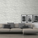 Papier peint vinyle Mur de briques blanc - Muriva -UGEPA