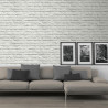 Papier peint vinyle Mur de briques blanc - Muriva -UGEPA