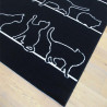 Tapis Chats noir et blanc - 120x170cm - FLASH 