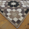 Tapis corde et poil ras Retro à motifs carreaux de ciment beige taupe - 120x170cm - FLOW