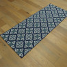 Tapis de cuisine en corde Carreaux de ciment bleu - 80x200cm - STAR