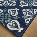 Tapis de cuisine en corde Carreaux de ciment bleu - 80x200cm - STAR