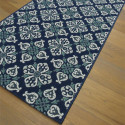 Tapis de cuisine en corde Carreaux de ciment bleu - 80x200cm - STAR
