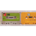 Frise adhésive K7 vintage cassettes audio - multicolore - Lutèce