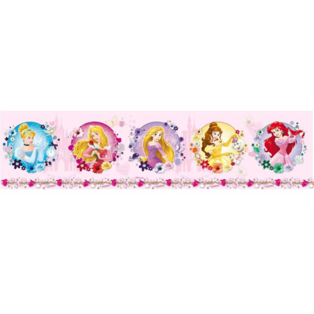 Frise adhésive Princesses Disney rose - Lutèce - PR35093-A